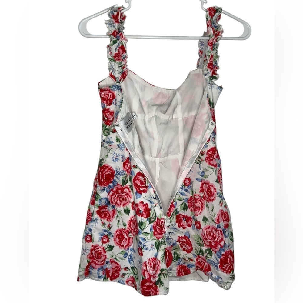 Hello Molly Bahama Lover White Floral Romper Playsuit Size XS US 2 Boho Summer - Picture 3 of 9